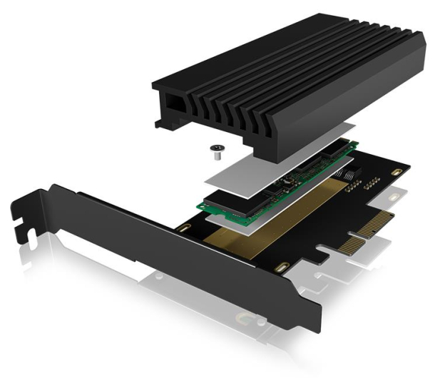 ICY BOX Karta PCIe M.2 M-Key dla 1 dysku SSD M.2 NVMe - 507184 - zdjęcie 3